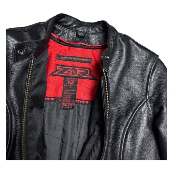 Z1R Genuine LEATHER Motorcycle Biker Zip-Out Liner Riding Heavy Jacket Womens M - Picture 2 of 6